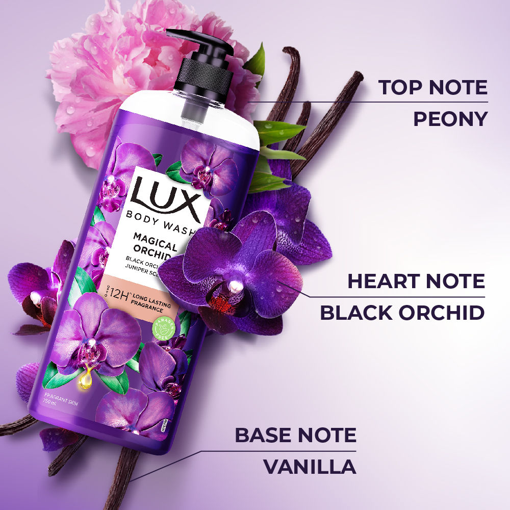Lux Body Wash With Fragrant Skin Black Orchid Scent & Juniper Scent, 750ml Buy at Indicrest Image 5