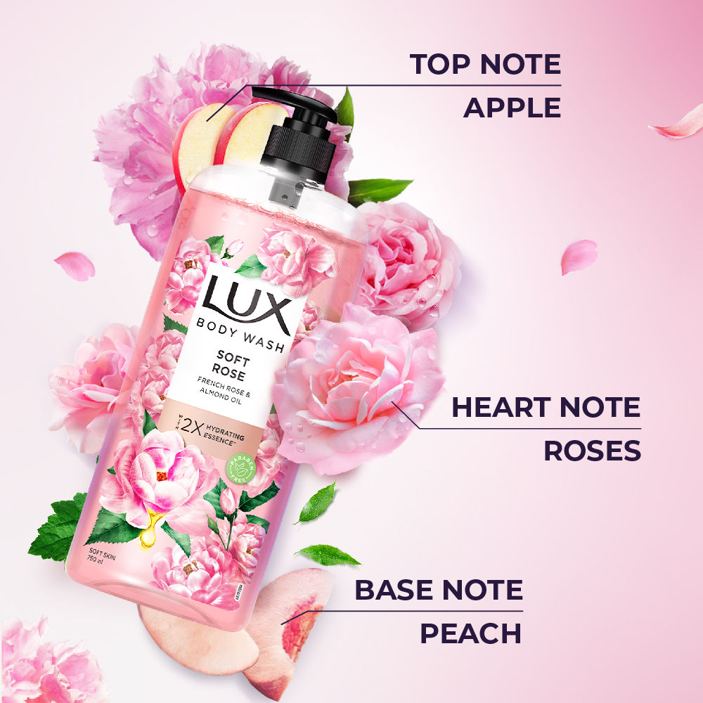 Lux Body Wash, Super Saver XL Pump With Soft Skin French Rose & Almond Oil, 750ml Buy at Indicrest Image 5