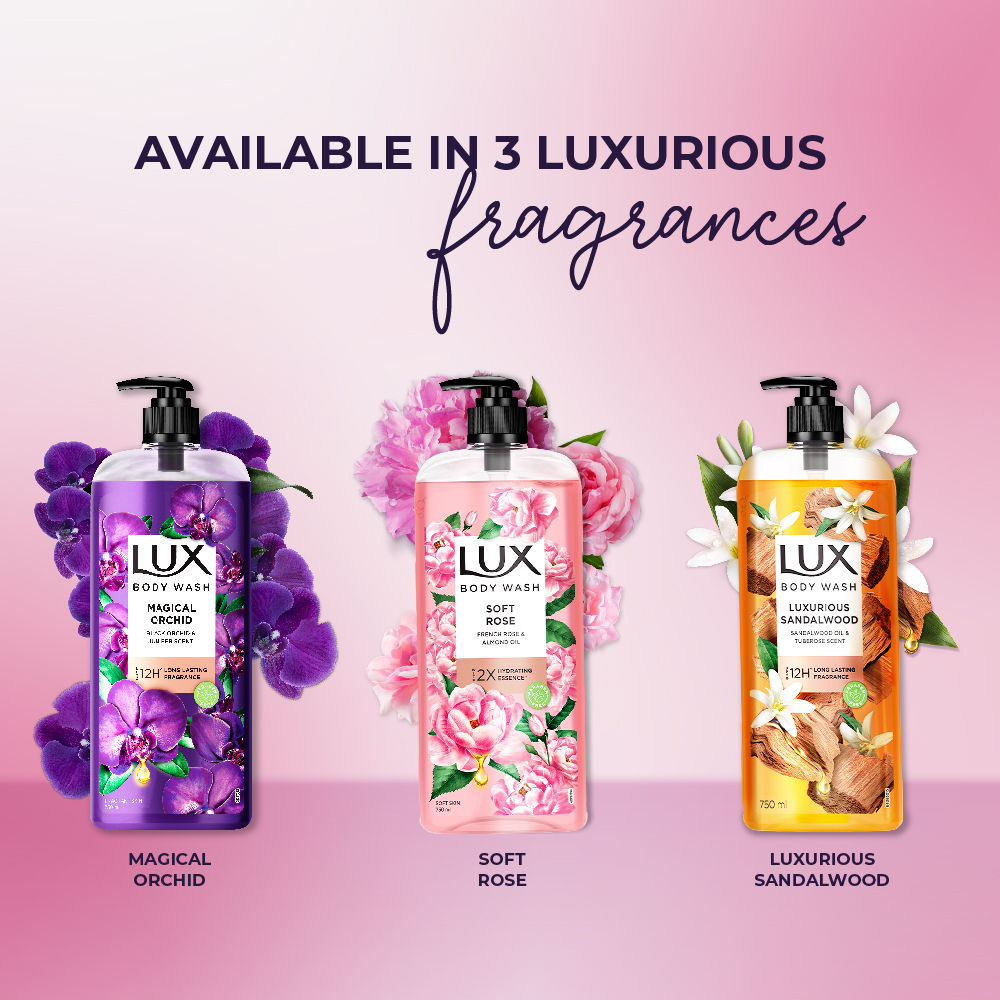 Lux Body Wash, Super Saver XL Pump With Soft Skin French Rose & Almond Oil, 750ml Buy at Indicrest Image 9