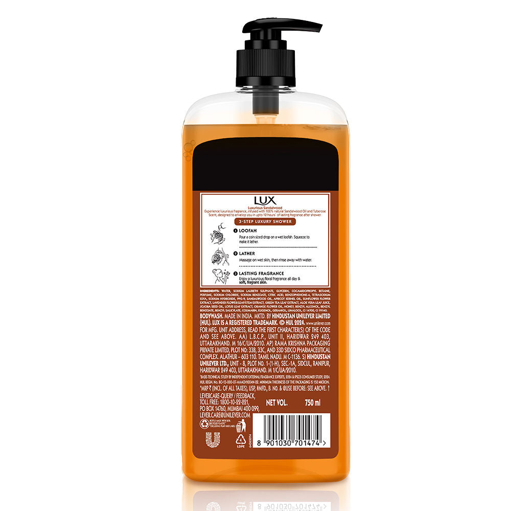 Lux Luxurious Sandalwood Body Wash, 750ml Buy at Indicrest Image 10