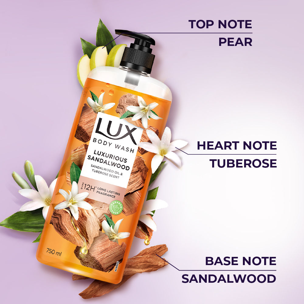 Lux Luxurious Sandalwood Body Wash, 750ml Buy at Indicrest Image 5