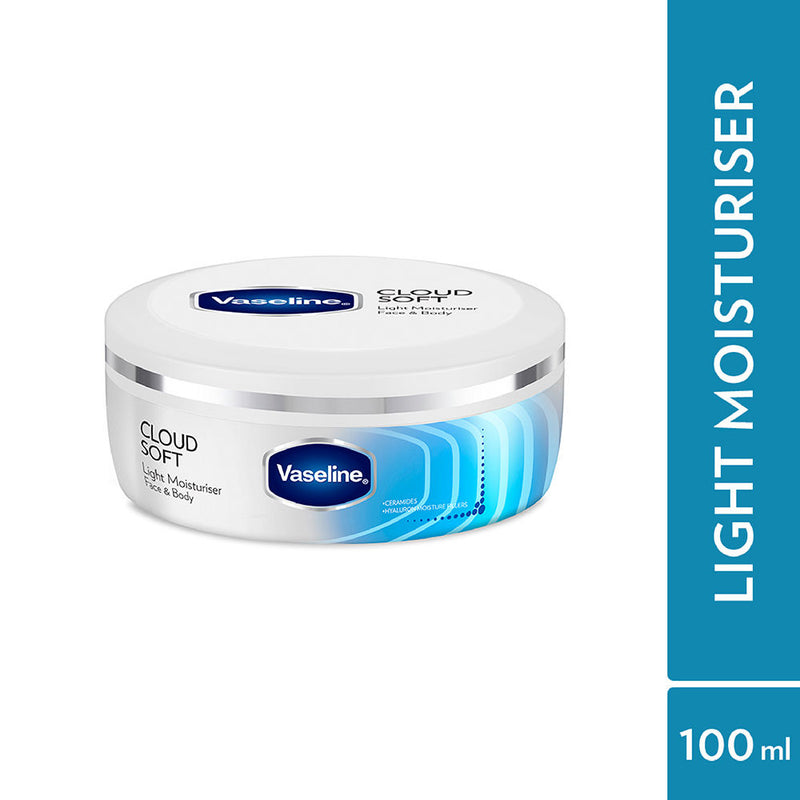 Vaseline Cloud Soft Light Moisturiser,100 Hours Non-Sticky Hydration,Ceramides & Hyaluron, 100ml Buy at Indicrest