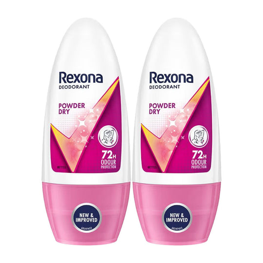 Rexona Powder Dry Underarm Roll On Deodorant For Women (Pack of 2), 2 pieces Buy at Indicrest