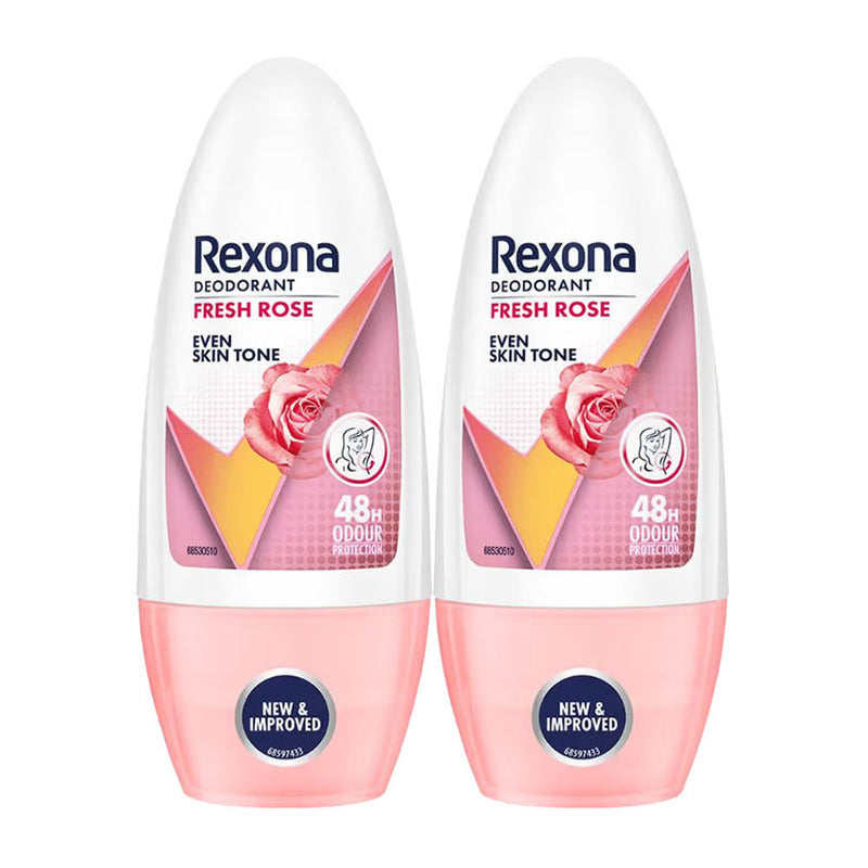 Rexona Fresh Rose Underarm Roll On Deodorant For Women (Pack of 2), 2 pieces Buy at Indicrest