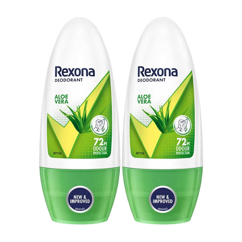 Rexona Aloe Vera Underarm Roll On Deodorant For Women (Pack of 2), 2 pieces Buy at Indicrest