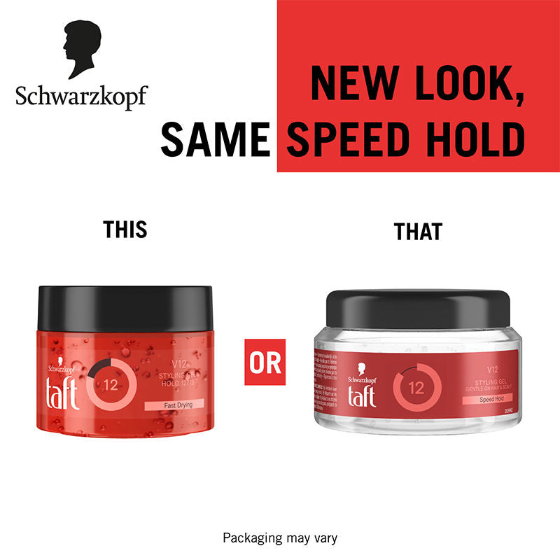 Schwarzkopf TAFT Power V12 Hair Gel With Speed Hold Technology, Non-stick & Easy to Wash off, 250ml Buy at Indicrest Image 8
