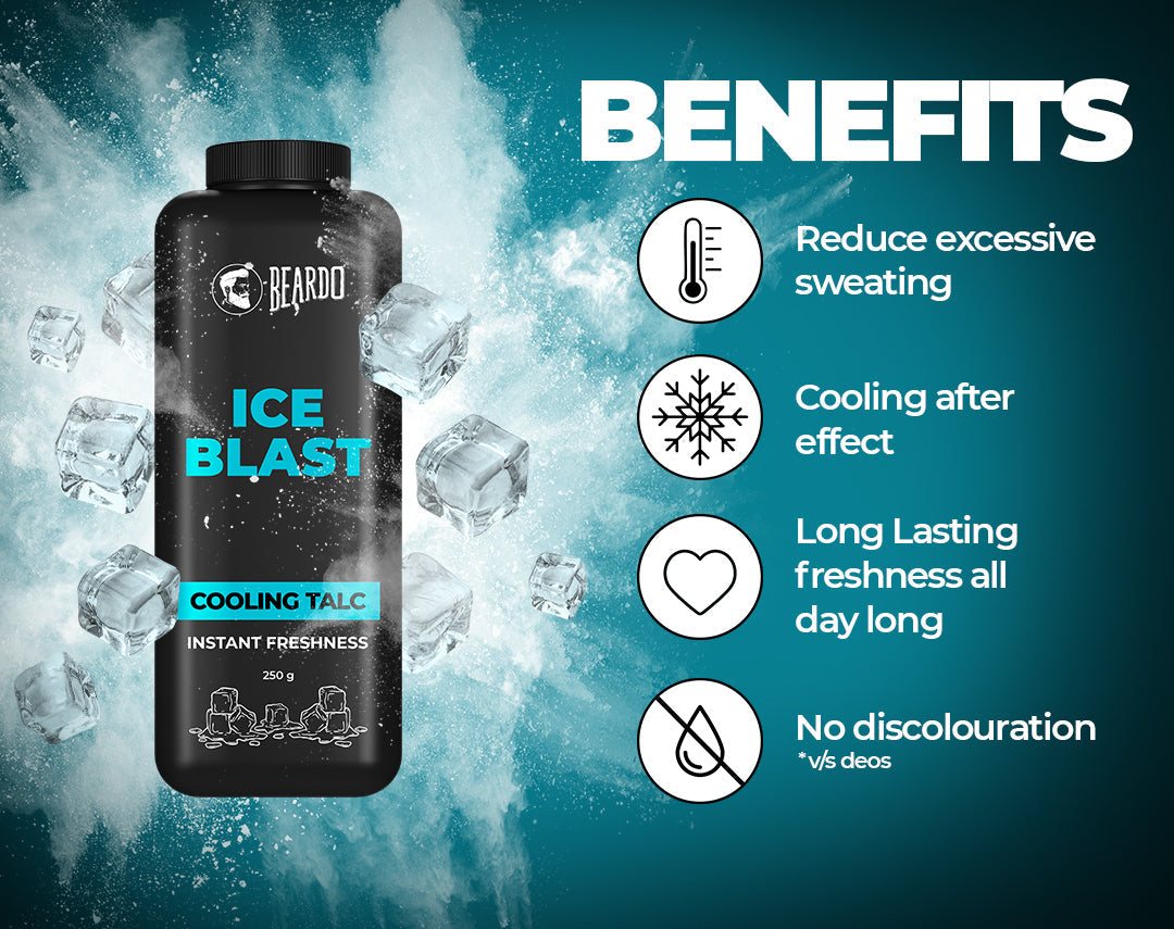 Beardo Ice Blast Cooling Talc, 250g - Image 7 - Buy from Indicrest