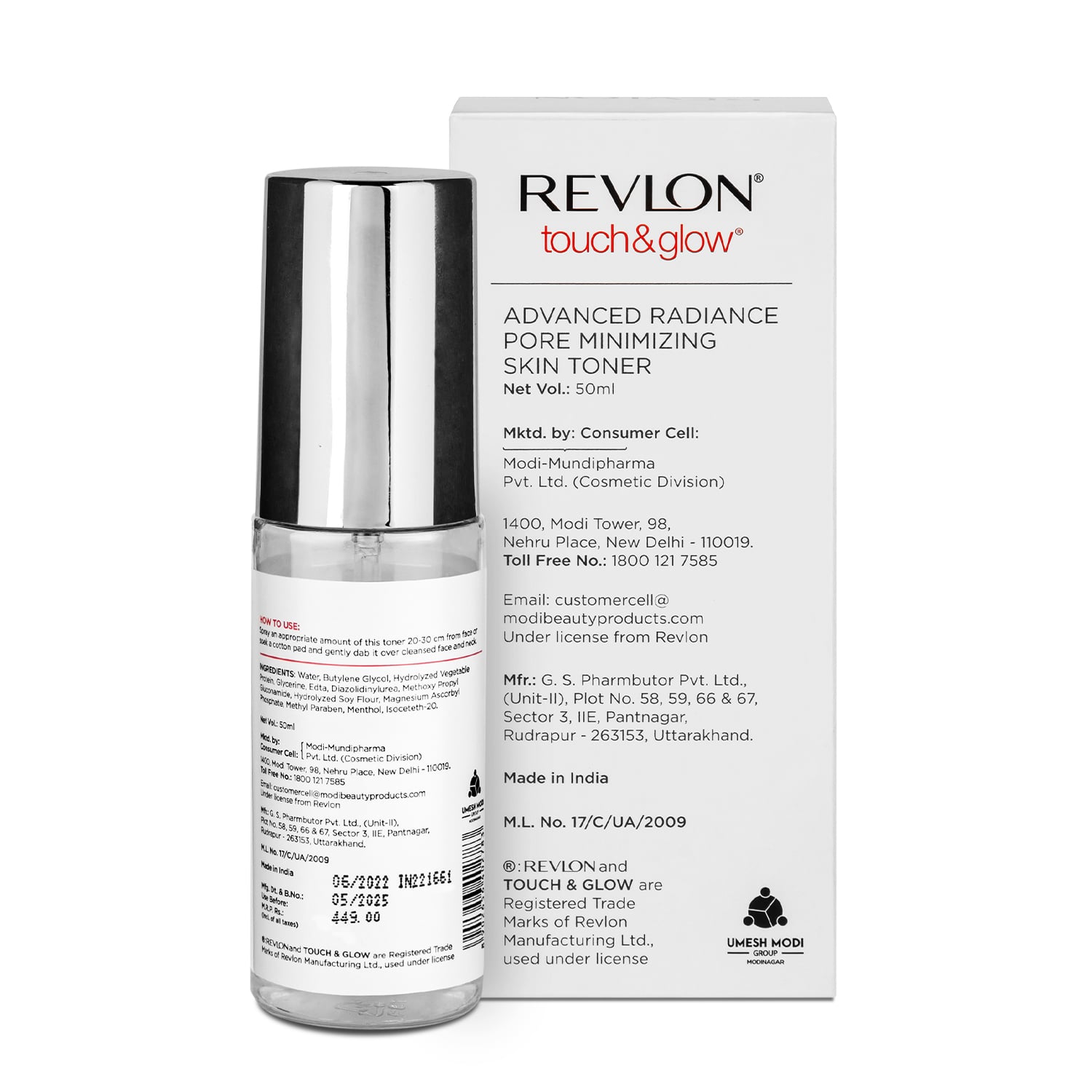 Revlon Touch and Glow Advanced Radiance Pore Minimizing Skin Toner, 50ml - Image 3 - Buy from Indicrest