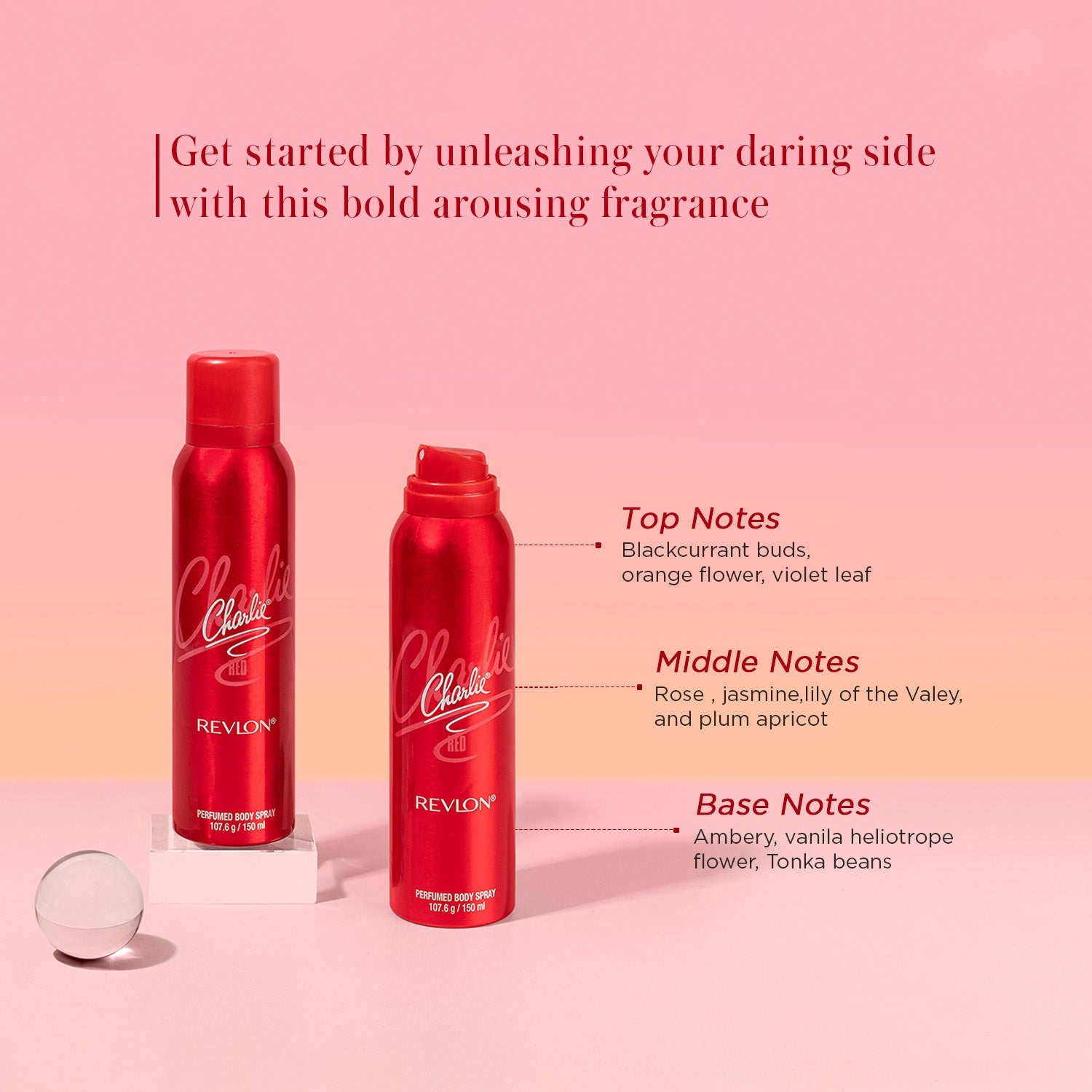Revlon Charlie Red Perfumed Body Spray, 150ml - Image 6 - Buy from Indicrest