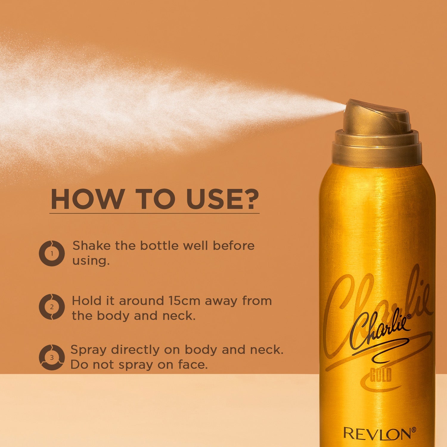 Revlon Charlie Gold Perfumed Body Spray, 150ml - Image 3 - Buy from Indicrest