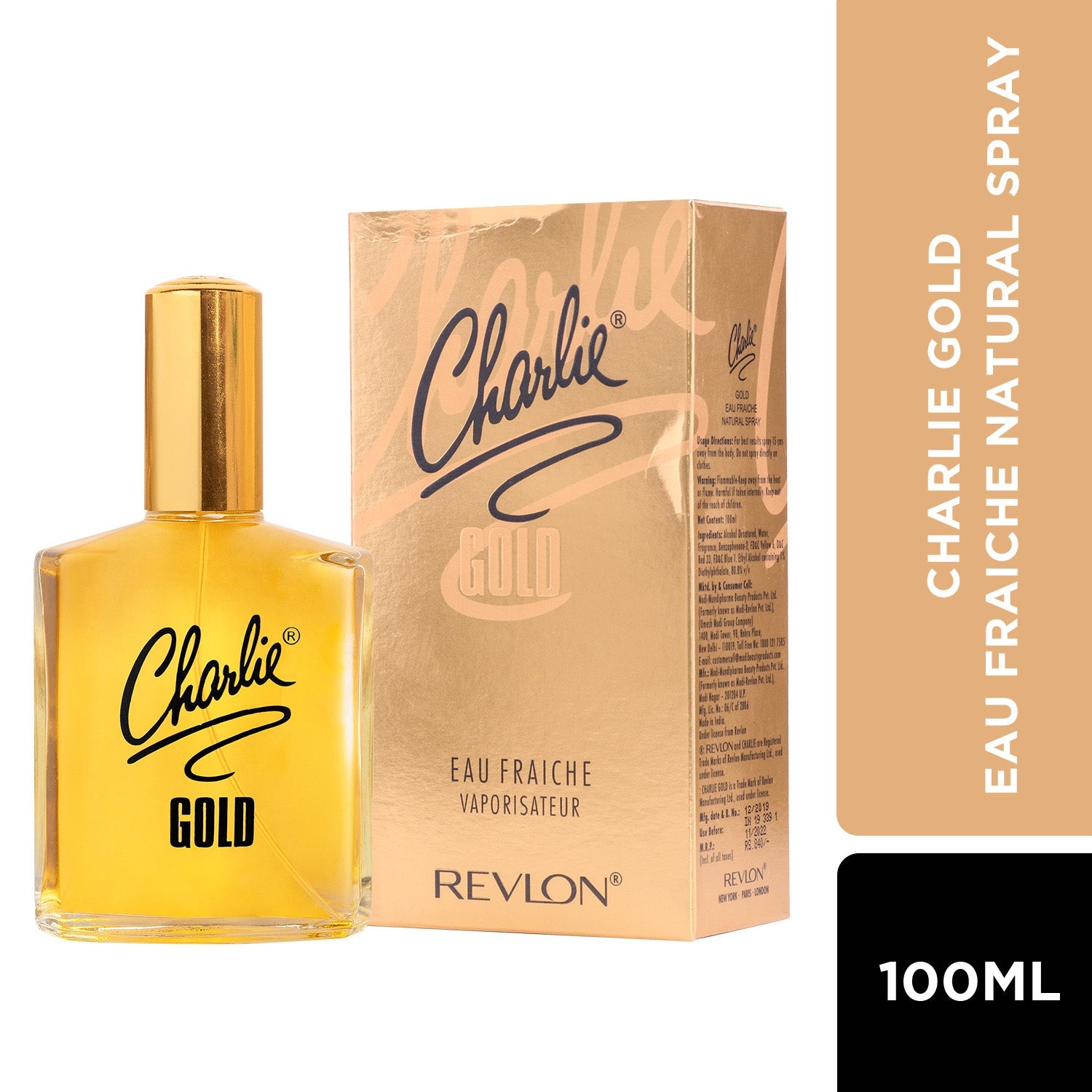 Revlon Charlie Gold EDT Perfume, 100ml - Image 2 - Buy from Indicrest