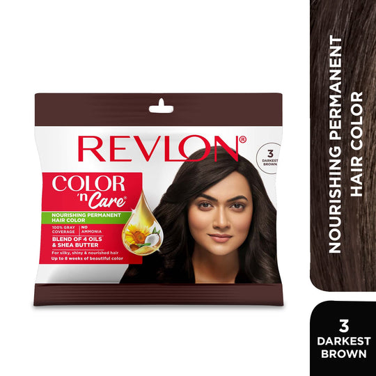 Revlon Color N Care Hair Color Sachet, 3 Darkest Brown - Buy from Indicrest