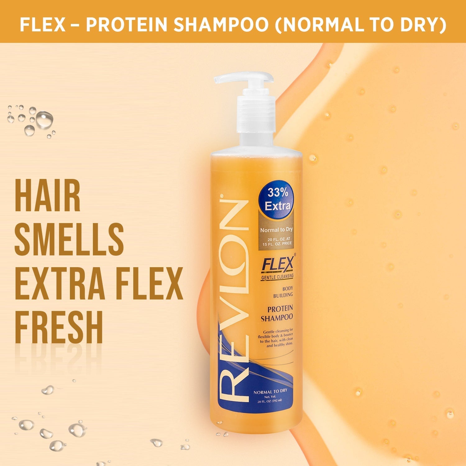 Revlon Flex Body Building Protein Shampoo - Restage (Normal/Dry), 592ml - Image 3 - Buy from Indicrest