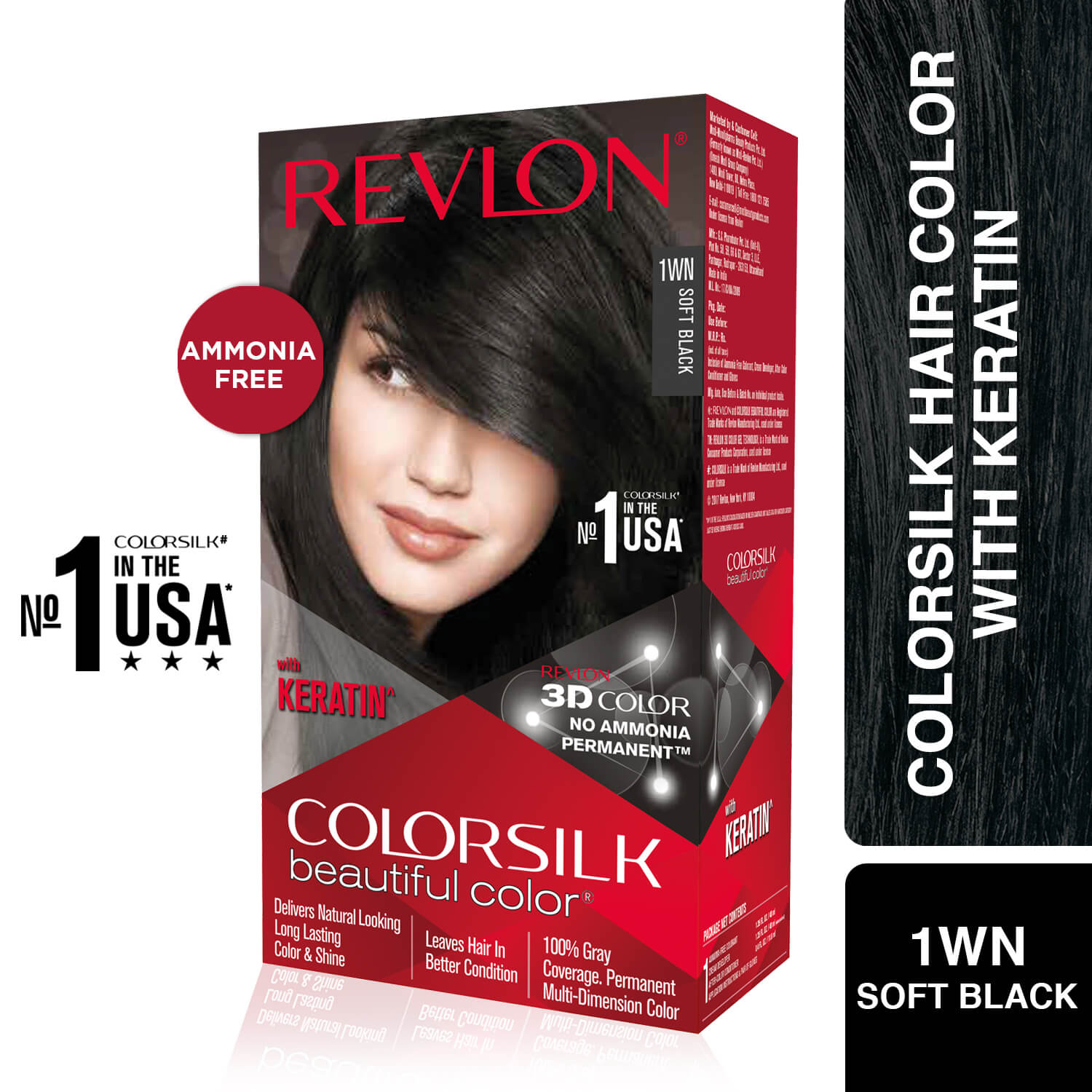 Revlon Colorsilk Beautiful Color + Outrageous Shampoo, 1WN Soft Black + Shampoo, 90ml - Image 11 - Buy from Indicrest