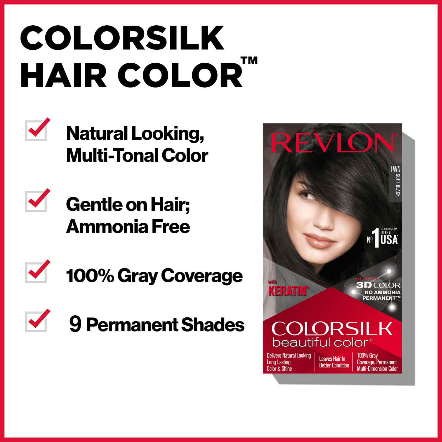 Revlon Colorsilk Beautiful Color + Outrageous Shampoo, 3DB Deep Burgundy + Shampoo, 90ml - Image 13 - Buy from Indicrest