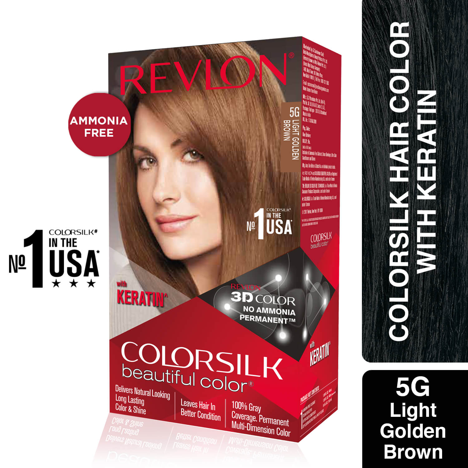Revlon Colorsilk Beautiful Color + Outrageous Shampoo, 2N Brown Black + Shampoo, 90ml - Image 57 - Buy from Indicrest