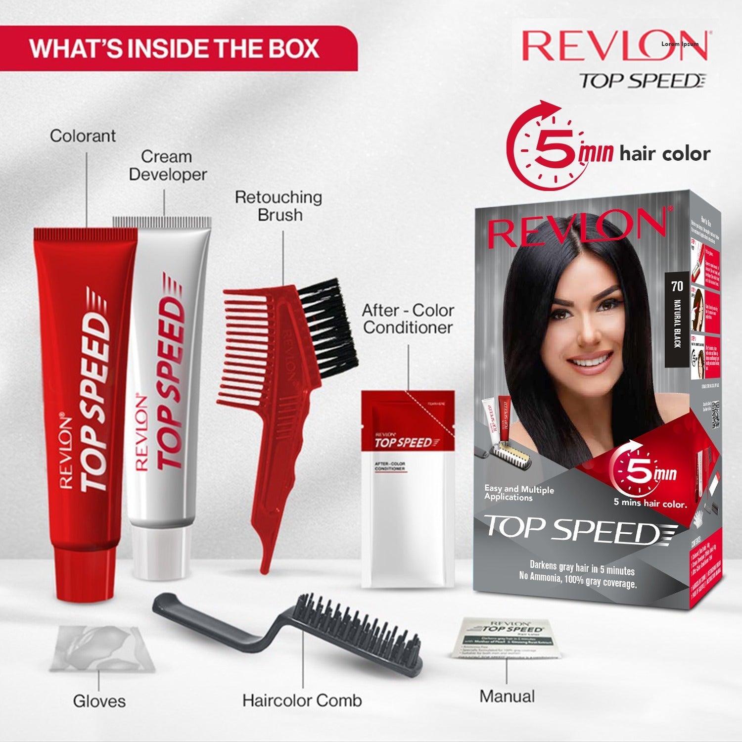 Revlon Top Speed Woman with Outrageous Conditioner 190ml, Natural Brown 60 - Image 8 - Buy from Indicrest