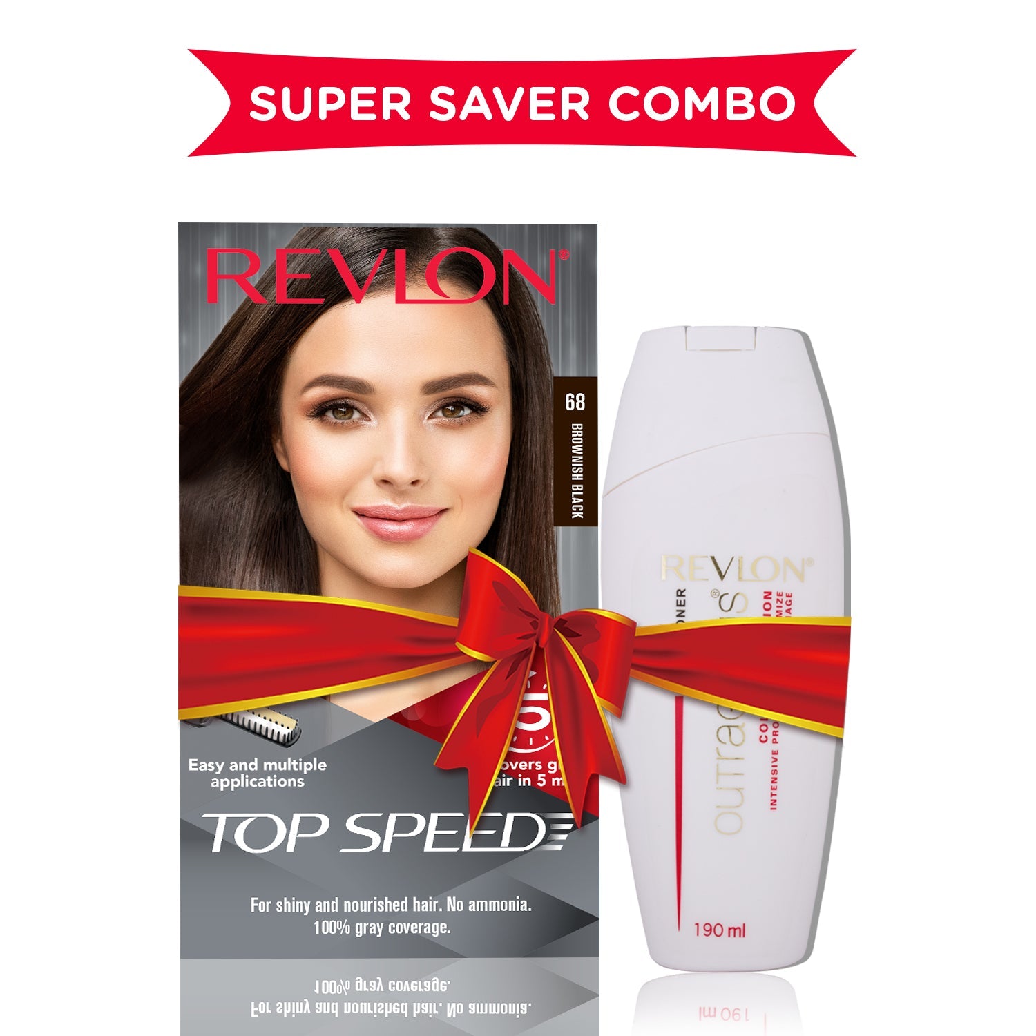 Revlon Top Speed Woman with Outrageous Conditioner 190ml, Natural Black 70 - Image 12 - Buy from Indicrest