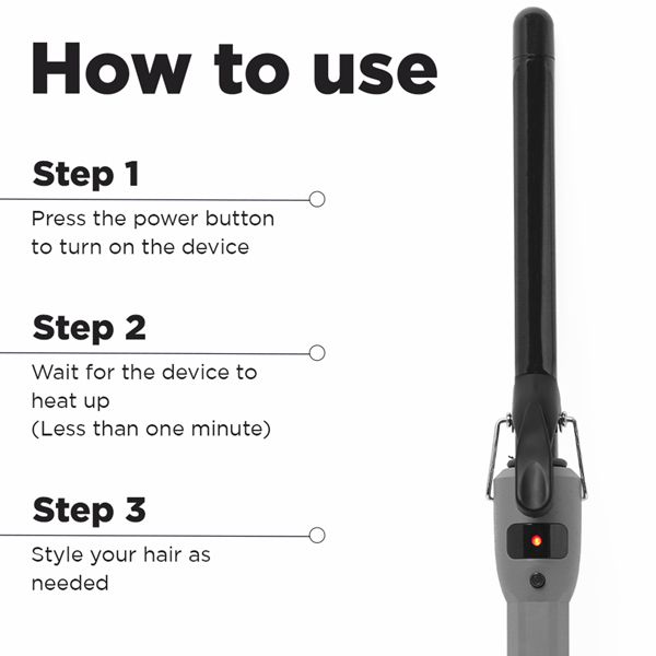 Ikonic Me Curl-me-up Hair Styler, Grey, 19 mm