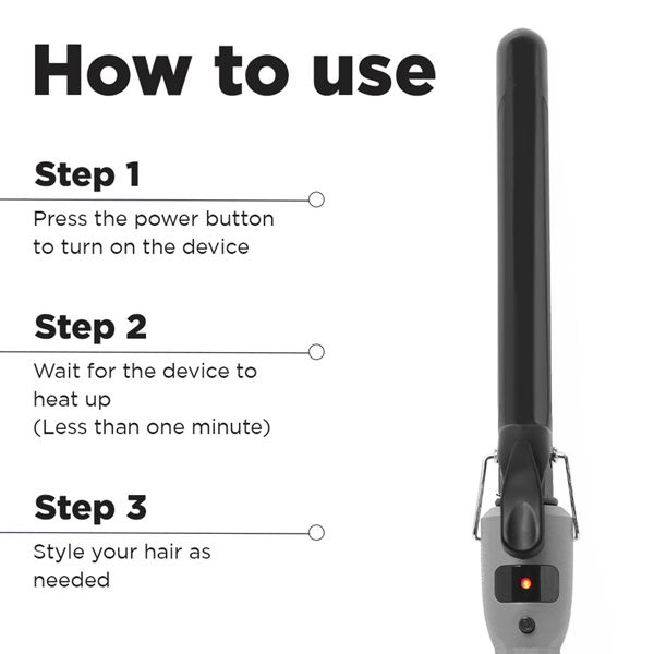 Ikonic Me Curl-me-up Hair Styler, Grey, 22 mm