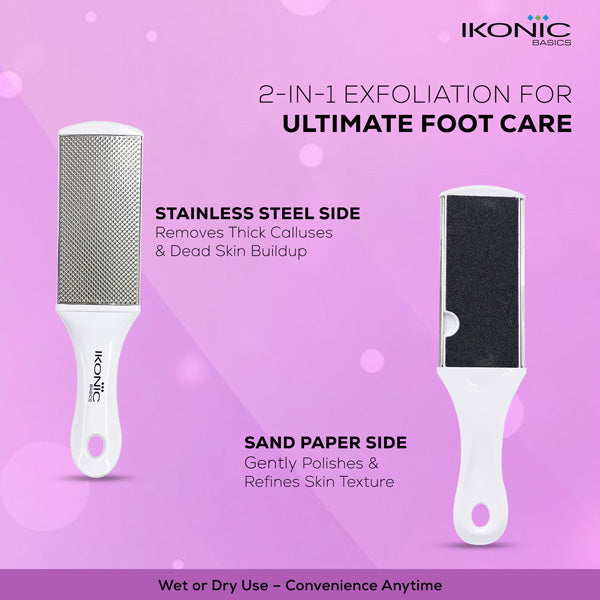 Ikonic Basics Stainless and Sand Paper Foot File IKB-727K