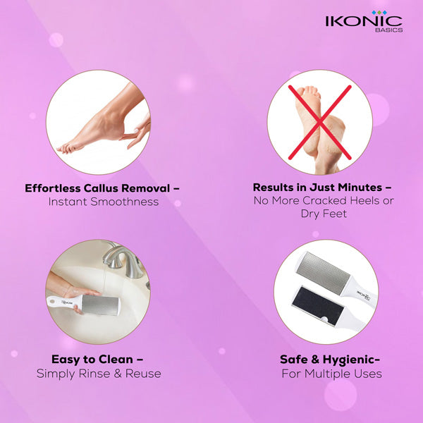 Ikonic Basics Stainless and Sand Paper Foot File IKB-727K