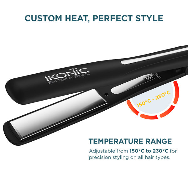 Ikonic Professional Hair Straightener - Slim Titanium Shine 3.0
