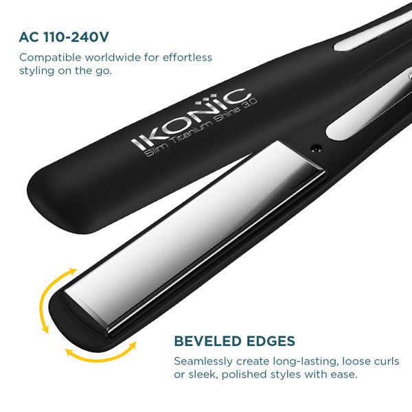 Ikonic Professional Hair Straightener - Slim Titanium Shine 3.0