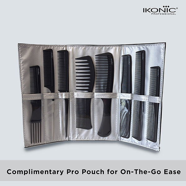 Ikonic Professional Pro Comb Set- (Set of 8 Pieces) Buy at Indicrest Image 6