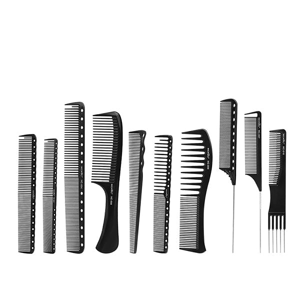 Ikonic Professional Hair Dressing Comb Set- (Set of 10 Pieces)