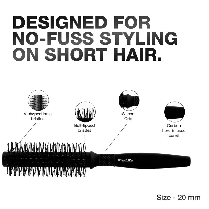 Ikonic Professional Carbon Fibre Roller Brush, CFB-20