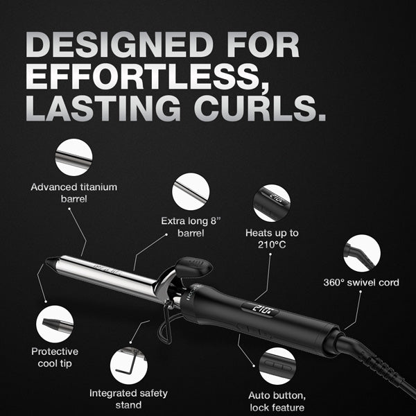 Ikonic Professional Curling Tong 2.0 Hair Curler, Size 19