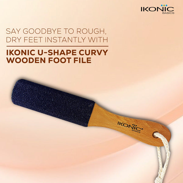 Ikonic Basics U Shape Curvy Wooden Foot File IKB-1114C – Indicrest.com