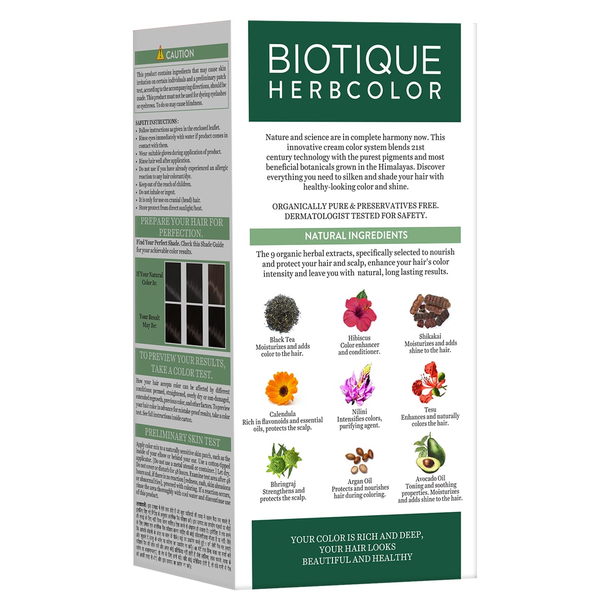 Biotique Herbcolor 4N Brown, 60g + 140ml - Image 2 - Buy from Indicrest