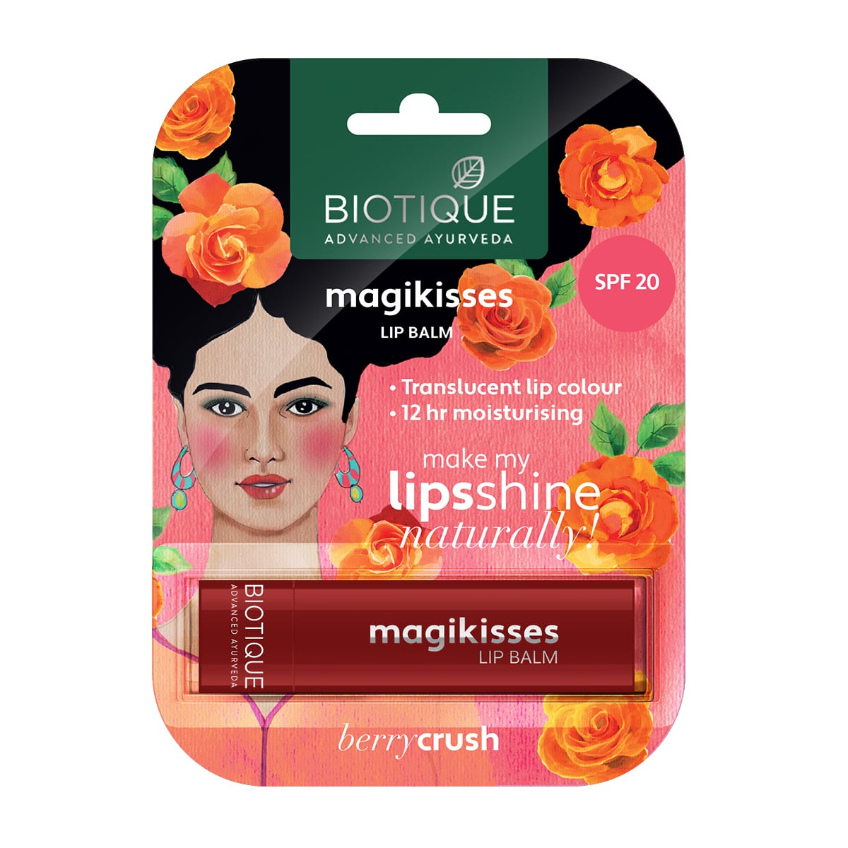 Biotique Magikisses Lip Balm, 4g - Berry Crush - Image 5 - Buy from Indicrest