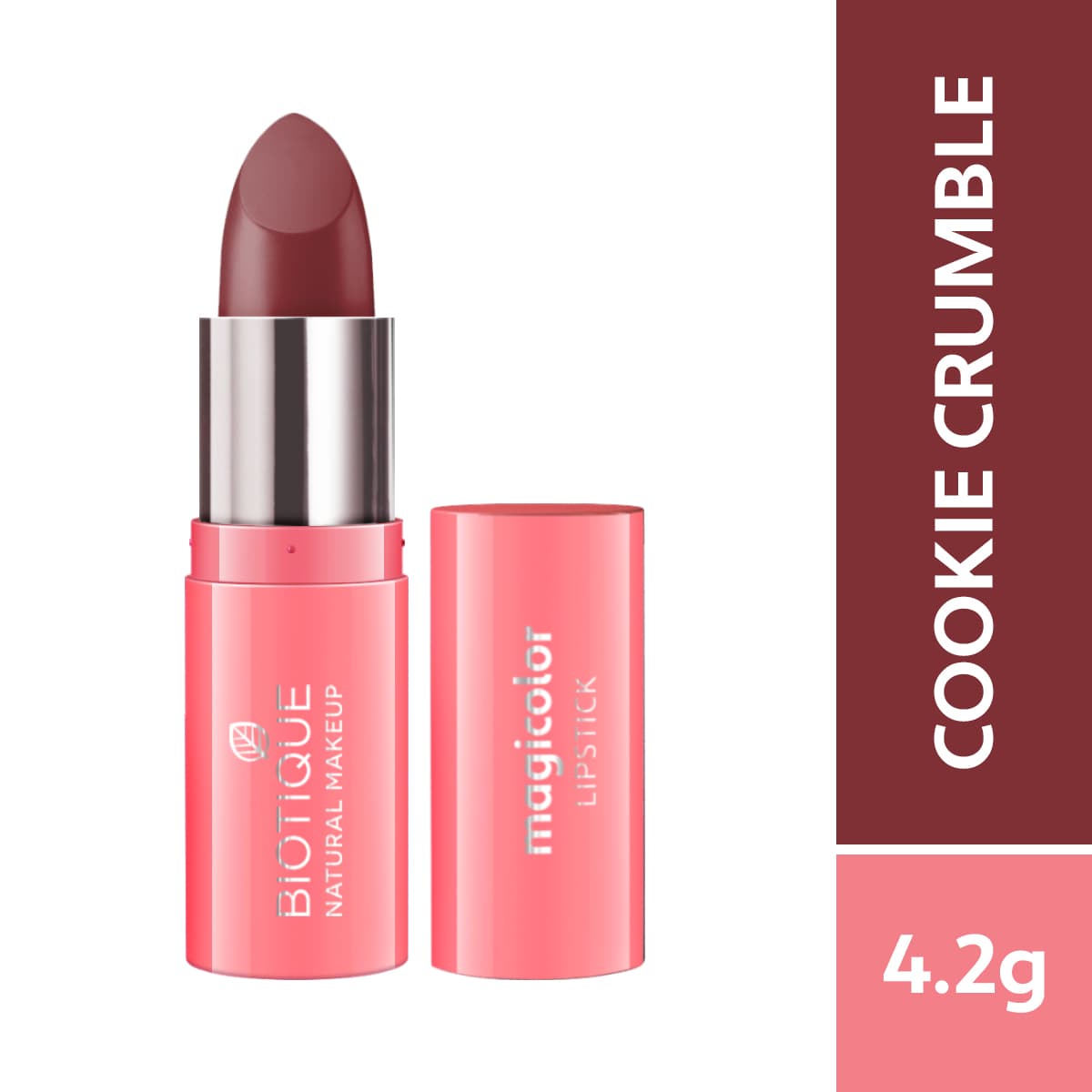 Biotique Natural Makeup Magicolor Lipstick, Pretty Venom (Pretty Poison) - Image 2 - Buy from Indicrest