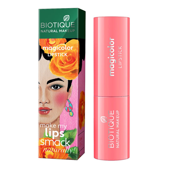 Biotique Natural Makeup Magicolor Lipstick, Ruby Rush ( Red Velvet ) - Buy from Indicrest