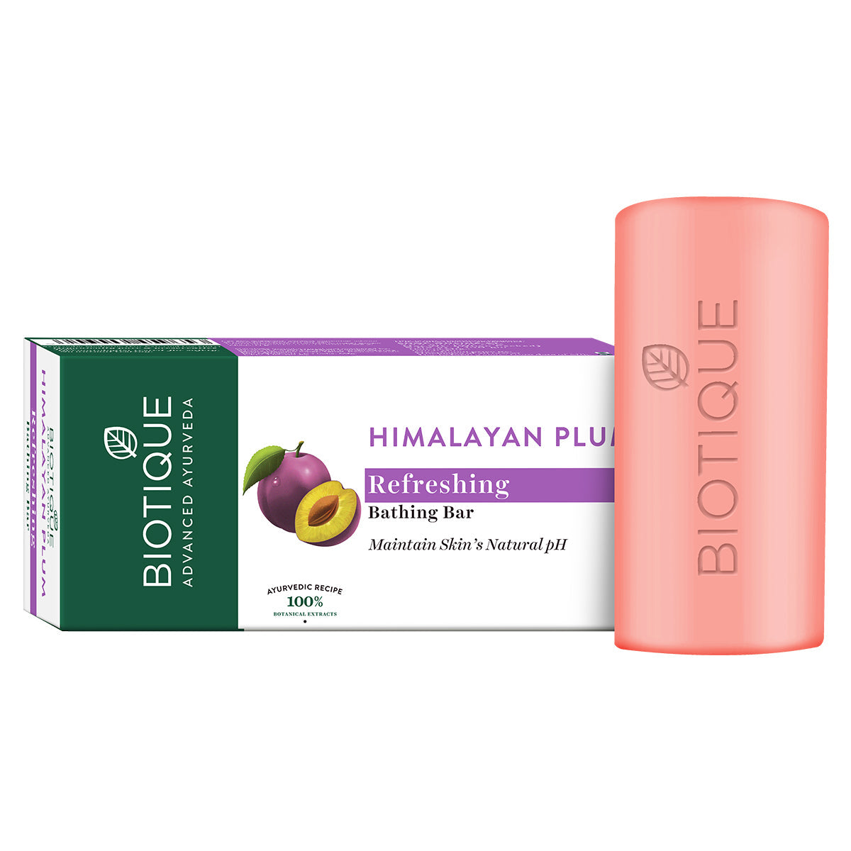 Biotique Himalayan Plum Refreshing Bathing bar, 150g - Buy from Indicrest