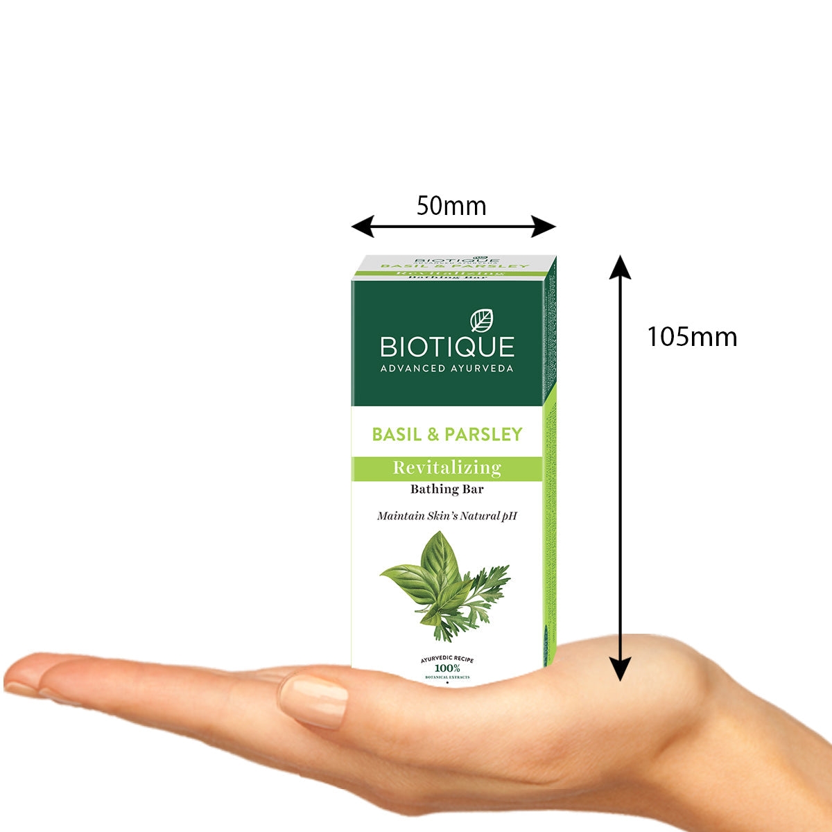 Biotique Basil & Parsley Revitalizing Bathing Bar, 75g - Image 4 - Buy from Indicrest