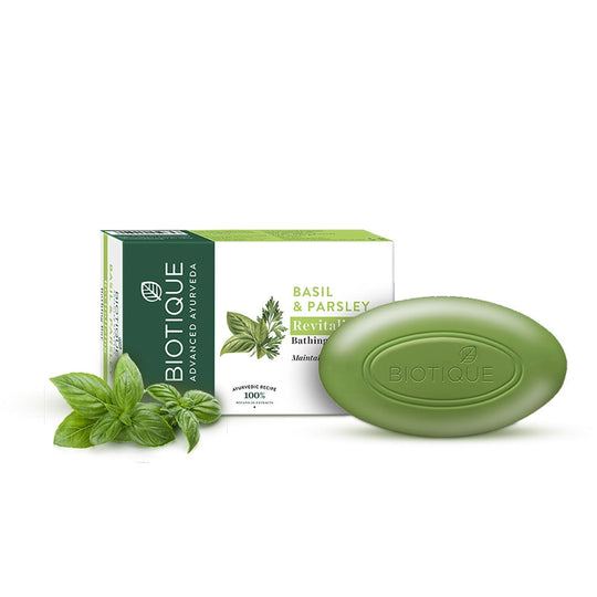Biotique Basil & Parsley Revitalizing Bathing Bar, 3x150g - Buy from Indicrest