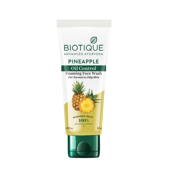 Biotique Pineapple Oil Control Foaming Face Wash, 50ml - Buy from Indicrest