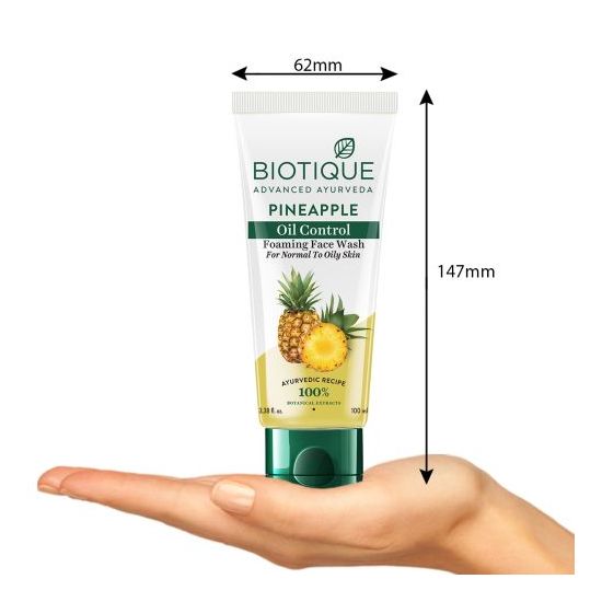 Biotique Pineapple Oil Control Foaming Face Wash, 50ml - Image 3 - Buy from Indicrest