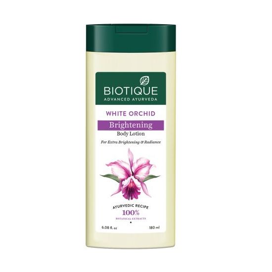Biotique White Orchid Brightening Body Lotion For Extra Brightening & Radiance, 180ml - Buy from Indicrest
