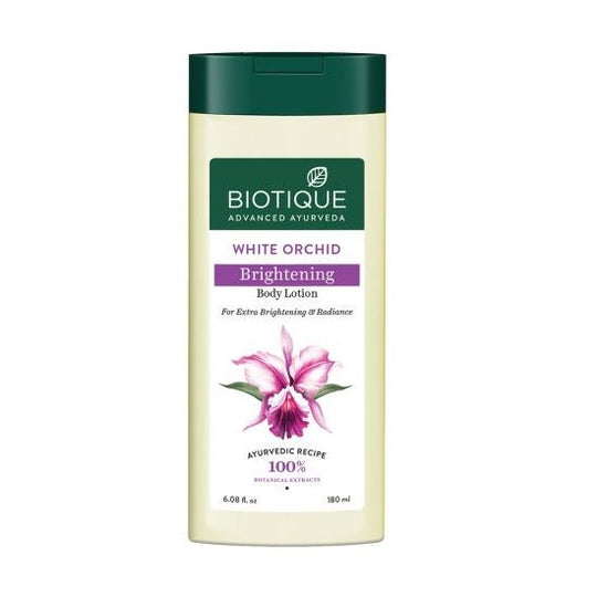 Biotique White Orchid Brightening Body Lotion For Extra Brightening & Radiance, 180ml - Buy from Indicrest