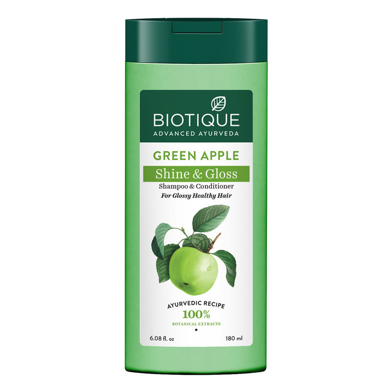 Biotique Green Apple Shine & Gloss Shampoo & Conditioner, 650ml - Buy from Indicrest