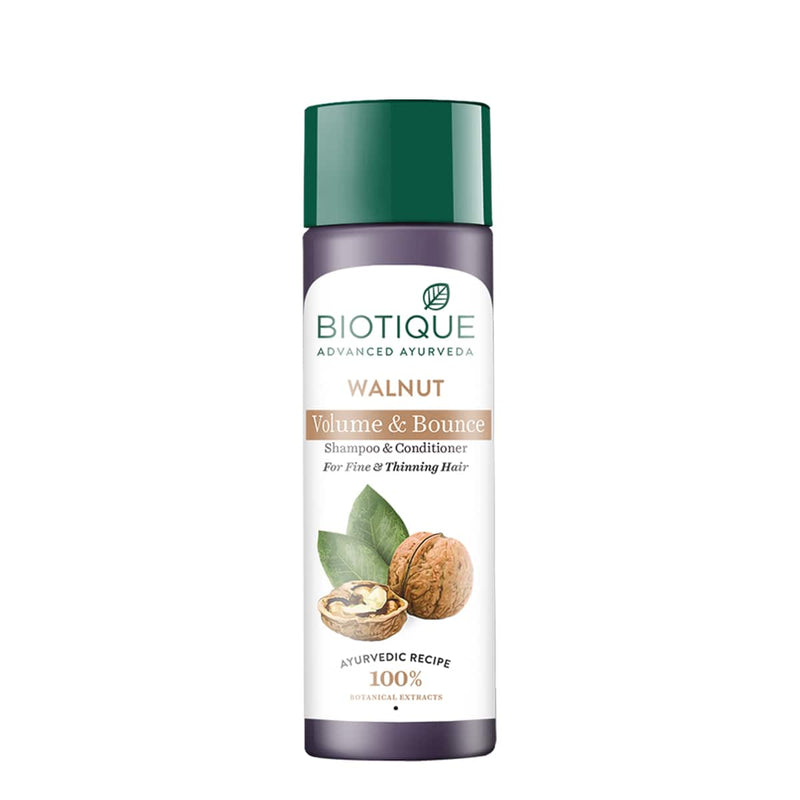 Biotique Walnut Volume & Bounce Shampoo and Conditioner, 120ml - Buy from Indicrest