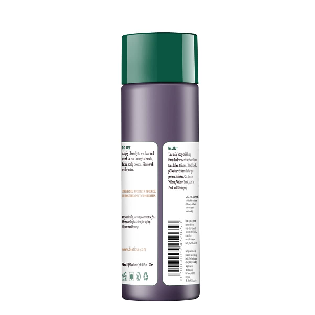 Biotique Walnut Volume & Bounce Shampoo and Conditioner, 120ml - Image 3 - Buy from Indicrest