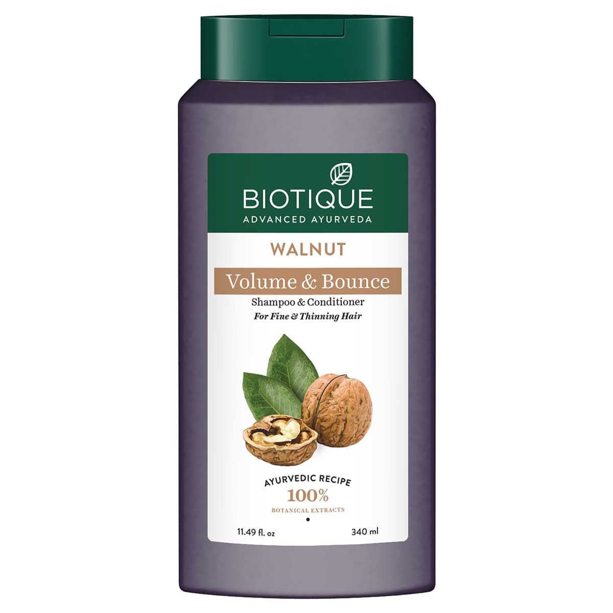 Biotique Walnut Volume & Bounce Shampoo and Conditioner, 120ml