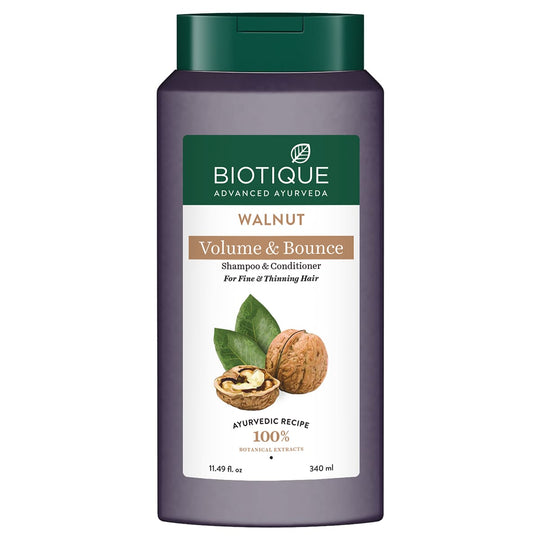 Biotique Walnut Volume & Bounce Shampoo and Conditioner, 120ml