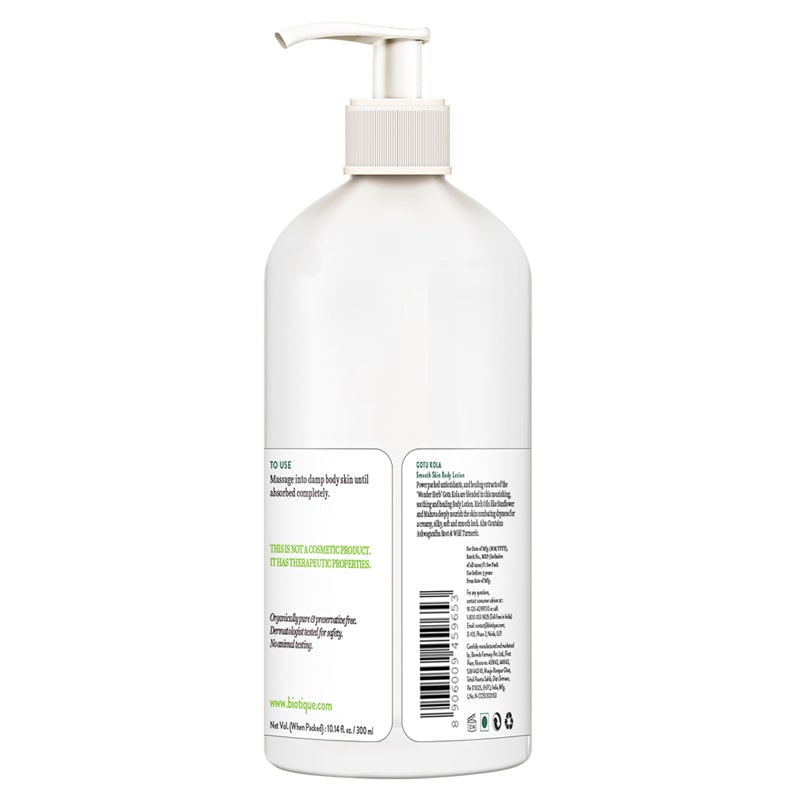Biotique Gotu Kola Smooth Skin Body Lotion, 300ml - Image 2 - Buy from Indicrest